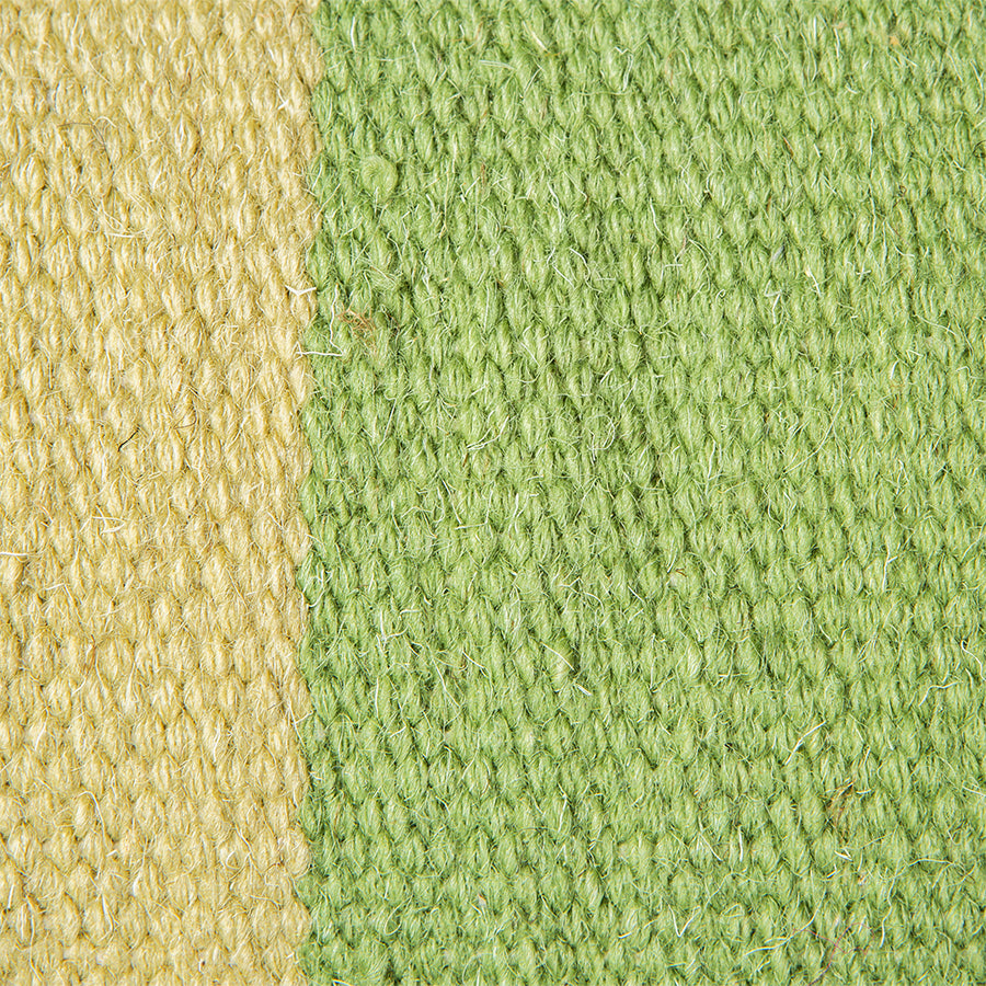 Hand woven wool lumbar pillow - Green - Image 4